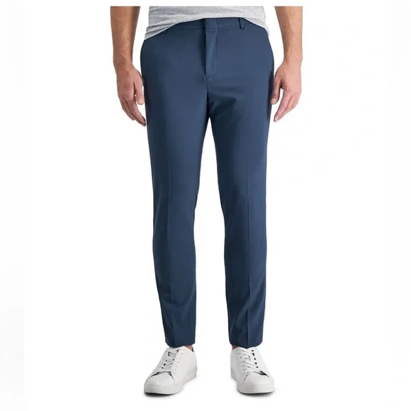 slim fit dress slacks Stain Shield Flat Front Stretch Dress Pant